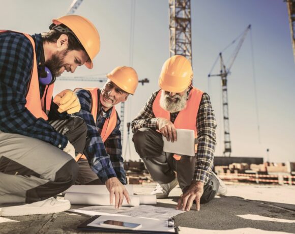 Workers on Construction Site with Contractors Insurance in Moore, OK