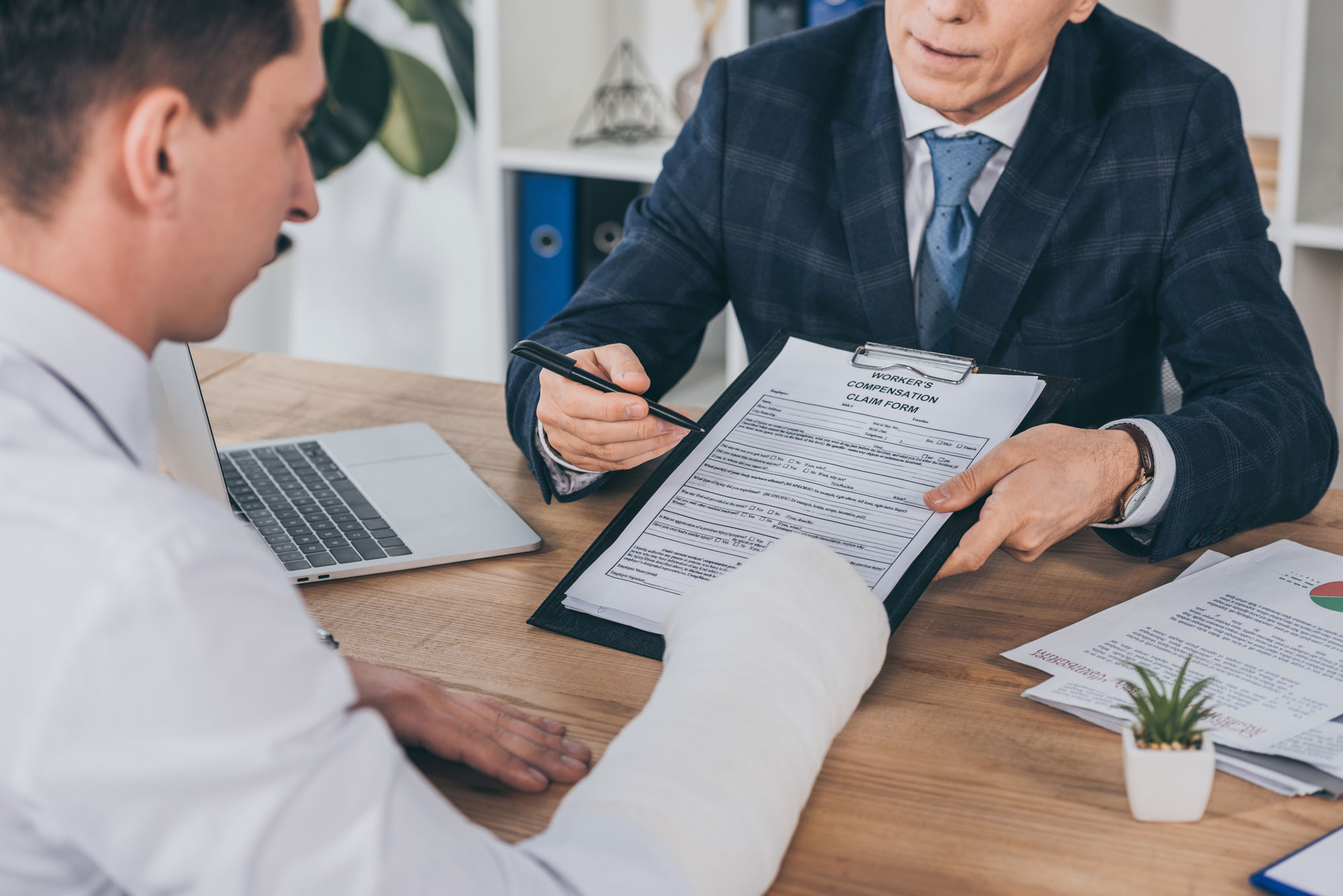 Business owners discussing Commercial Insurance in Oklahoma City, Norman, Guthrie, Henryetta, Moore